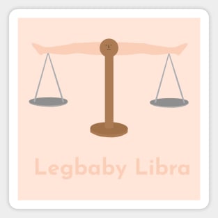 Legbaby Libra | Zodiac | Cute | Funny | Weird | Gift | Minimalist | Star Sign | Astrology | Magnet